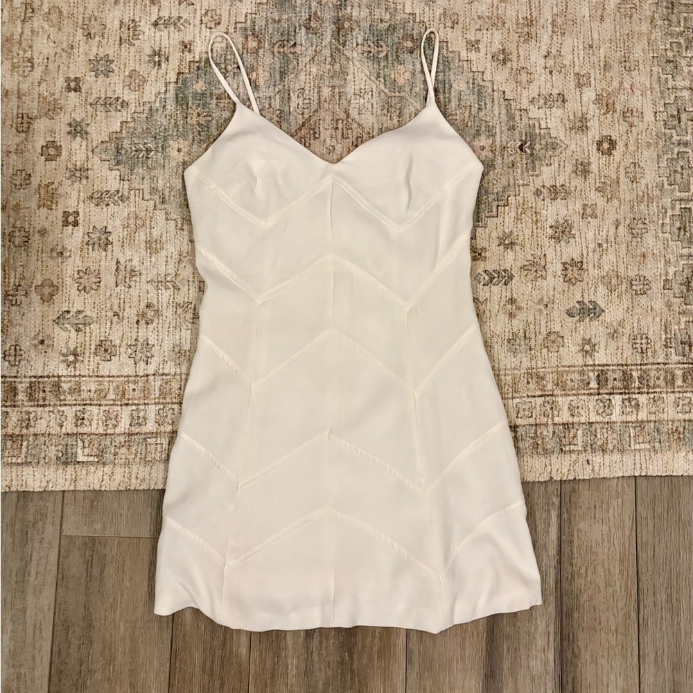 GB Dillards White Chevron Mini Dress